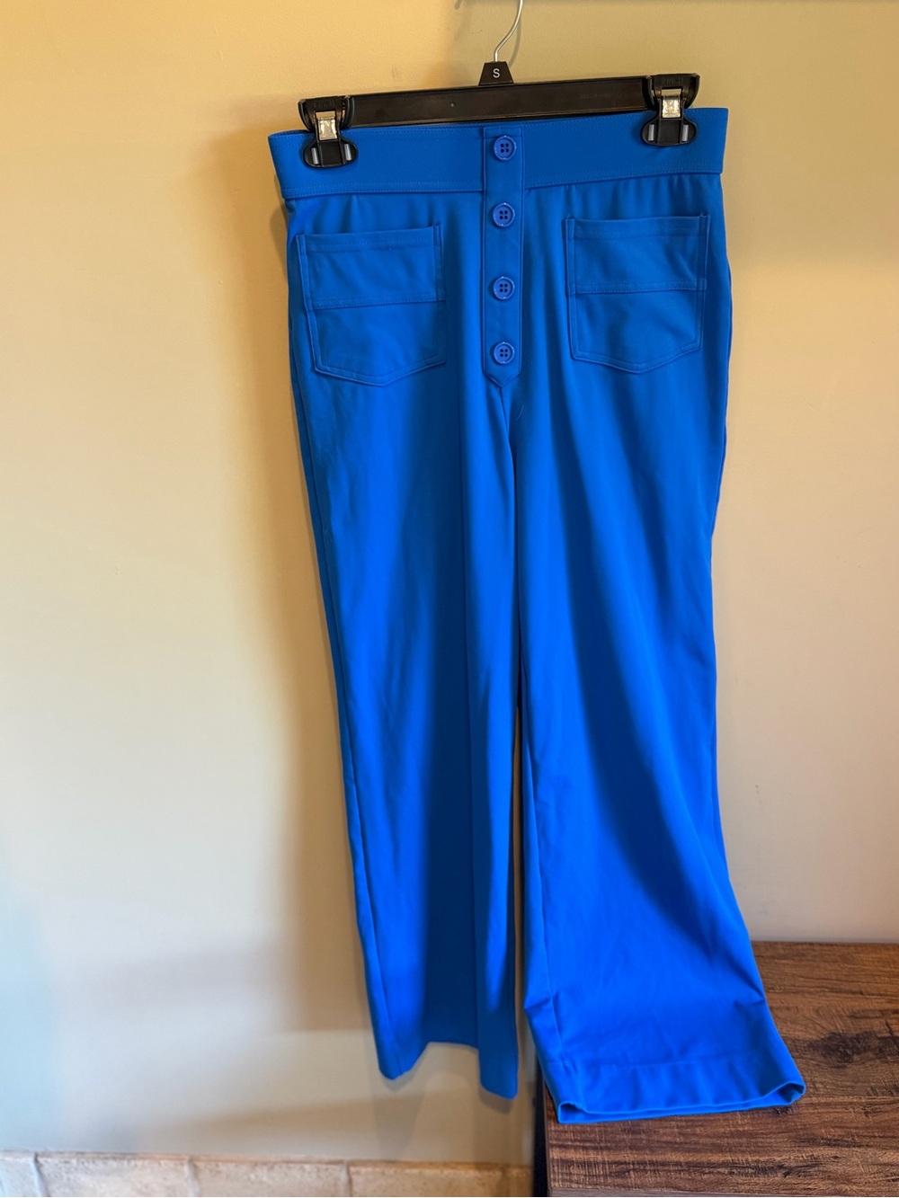 Halara High Waisted Pull On Pants Womens Victoria Blue Multi Pocket Stretch Sz S